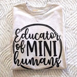 2/$30 Educator Gray Crew Sweatshirt